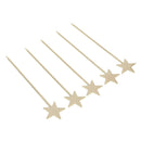 5PCS Stainless Steel Cocktail Picks Martini Fruit Stick for Party Golden