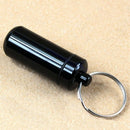 6pcs Waterproof Aluminum Pill Box Case Bottle Cache Drug Holder Keychain Co