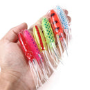 6pcs/lot Squid Jigs Silicone Fishing Lure Soft Bait Octopus Fishing Tack_