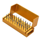 30 PCS Dental Diamond Burs Drill With Golden Dental High Speed Handpieces Holder