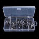 50pcs Weighted Superline Spring Hooks Set Lead Head Jig Fishing Hook for Soft
