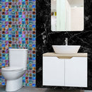 18pcs Mosaic Tile Wall Stickers Kitchen Bathroom Home Sequin DIY Decals (2)