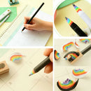 2Pcs Rainbow Pencils Drawing Painting Pencils Stationery Black and White Deluxe