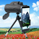 80X100 Zoom Optical HD Lens Monocular Telescope+ Tripod+Clip For Cell Phone bs