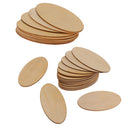 30 Pieces (100x50mm+80x40mm) Unpainted Natural Wooden Slice Pieces Oval Home