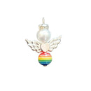 10pcs Rainbow Beads Guardian Angel Wings Charms Jewelry Pendant Kit Craft