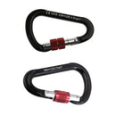 24KN Screw Locking Carabiner For Mountaineering Rock Climbing - Black