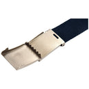 Unisex Plain Webbing Canvas Metal Buckle Belt Blue X3A3