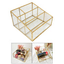 Clear Glass Cosmetic Storage Organizer Containter for Jewelry, Hair Accessories
