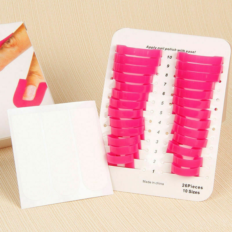 20pcs Manicure Finger Nail Art Case Professional Nail Tips Cover Polish Shield