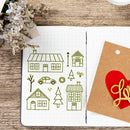 Xmas Snow House Transparent Silicone Stamps Seals Set for Scrapbooking DIY