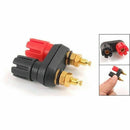 2PCS Dual Female Banana Plug Terminal Binding Post Socket for Speaker Amplifier