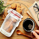 Mason Jar Zipper Bags Snack Sandwich Zipper Closure Bags Reusable Airtight
