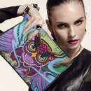 5D Diamond Owl Painting Clutch Bag Leather Wallet Handbag DIY For Women Zipper