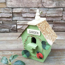 2 Pieces Natural Rustic Wooden Birdhouse, Small Hanging Birdhouse Outdoor,