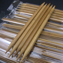 75pcs/set 15 Sizes 20cm Double Pointed Carbonized Bamboo Knitting Needle IDZ