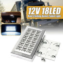 18LED White 12V DC Car Vehicle Interior Ceiling Auto Dome Roof Lamp Light Bu%!