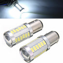 2PCS 12V BA15D P21W 1157 33SMD LED Car Backup Reverse Head Light Bulbs White