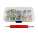 135pcs Car R12&R134 A/C System Air Conditioner Schrader Valve Core Tool Kit