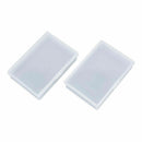 2Pcs Transparent Game Playing Cards Container Poker Storage Box Case Set Plastic