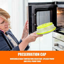 Collapsible Microwave Cover Fruit Vegetable Colander Strainer Lid (Green) A