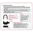 Long Manila Padlock with Alarm 110 dB Robust Resistant to Intemperies