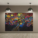 5 Types Cosmos Psychedelic Eye Tree Muscle Silk Cloth Art Poster Home Wall  Q5Y5