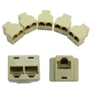 5X RJ45 CAT5 6 Ethernet Cable LAN 3 Sockets Internet Splitter Connector Adapter