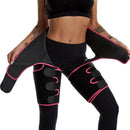 Womens 3-in-1 Thigh Shaper Underbust Girdle Belt Exercise Body Shaper Pink - M