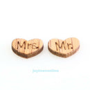 100pcs Wooden Heart Mr & Mrs Rustic Wedding Party Favours Table Confetti Decor