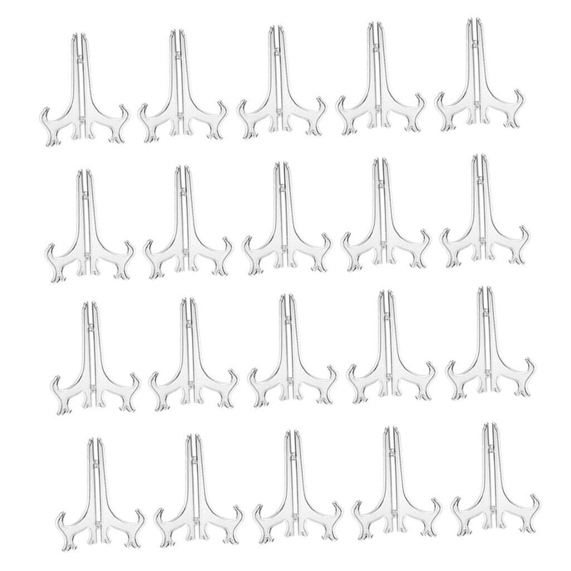 80xClear Plastic Easels Or Decorative Stand/Plate  Display Pictures 3"