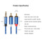 3.5mm Male to 2 RCA Male Aux Audio Cable for Amplifier Phone Edifer (5m)