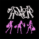 Shopping girl Metal Cutting Dies Stencil For DIY Scrapbooking Album Card Deco OZ