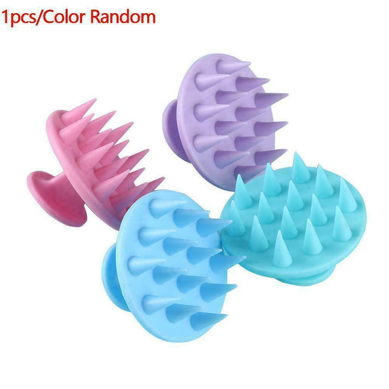 Silicone Shampoo Scalp Shower Body Washing Hair Massage Massager Comb Brush Q2I9