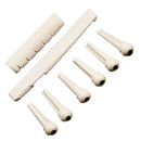 1 Sets Black and White ABS Bridge Pins & Saddle & Nut Replacement Parts for