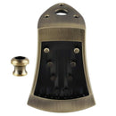 Zinc Alloy Triple-cornered Mandolin Tailpiece with 4Pcs Screws Strap Button