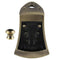 Zinc Alloy Triple-cornered Mandolin Tailpiece with 4Pcs Screws Strap Button