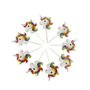 24X Unicorn Cupcake Toppers Picks Kids Birthday Party Baby Shower Party Decor  Z