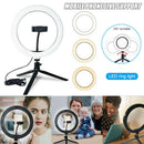 10in LED Ring Light Lamp Selfie Camera Phone Studio Dimmable Tripod Stand New