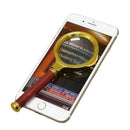 60mm Diameter 4X Optical Lens Rosewood Handle Magnifying Glass