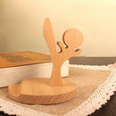 Universal Unique Wooden Kufung Style Cellphone Holder Stand Bracket For Iph T7R2