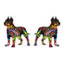 2x Graffiti Pitbull PVC Car Styling Stickers Vinyl DecalsÃ‚Â Automobile Decoration