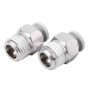 10 Pcs 1/4 inchNPT Male Thread 6mm Tube Push in to Connect Quick Fittings