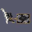 4 Port Usb 3.0 Pci Express Expansion Card Pcie Pci-E Usb 3.0 Host Controlle N9U7