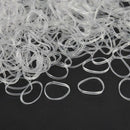 500x Clear Elastic Rubber Hair Ties Hairband Spiral Braids Plaits Braiding