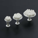 3pcs Snowflake Plunger Cutter Mold Sugarcraft Fondant Cake Decorating Tool  g JR