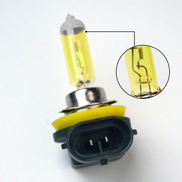 H11 Yellow Halogen Bulbs Headlight 12V 55W 3000K Car Fog Light Lamp Quartz Glass
