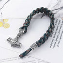 Fashion Men's Norse Viking Thor Hammer Bracelet Handmade Parachute Cord Bangle