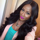 Women Girls Black Natural Long Wavy Wig Brazilian Hair African Curly Wavy Wig OZ