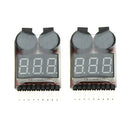 2Pcs 1-8S Indicator RC Li-ion Lipo Battery Tester Low Voltage Buzzer Alarm  M3L2